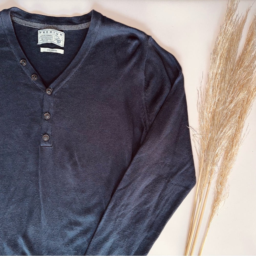 HALF BUTTON Up Sweater - Picture 2 of 3